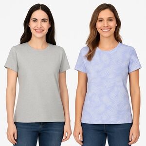 NWT Ecothreads 2-Pack Organic Cotton Short Sleeve Tees – Size Medium